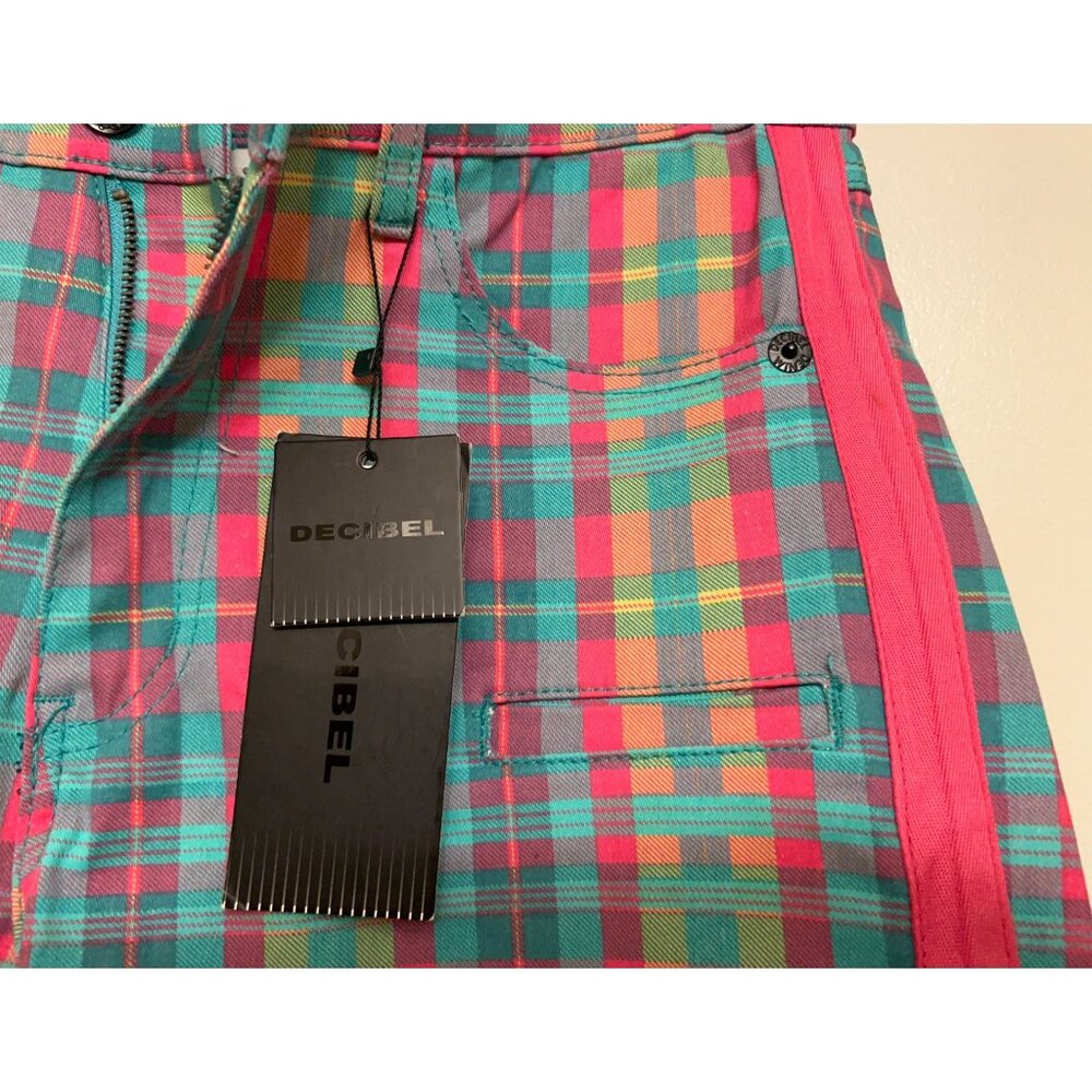 Decibel Mens Golf Shorts Clown core Plaid 32/Outside - Picture 5 of 13